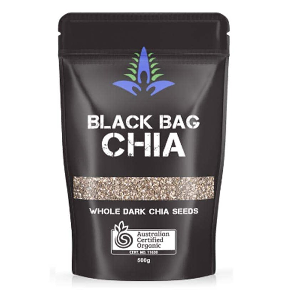 Hạt chia Úc Black Bag Chia Whole Dark Chia Seeds 500g